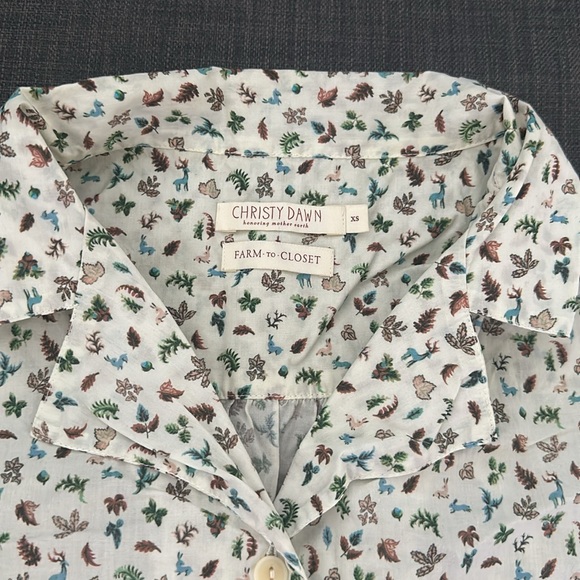 Christy Dawn Blake Pajamas in Fauna Cream (XS/hemmed to be petite friendly) - Picture 8 of 9